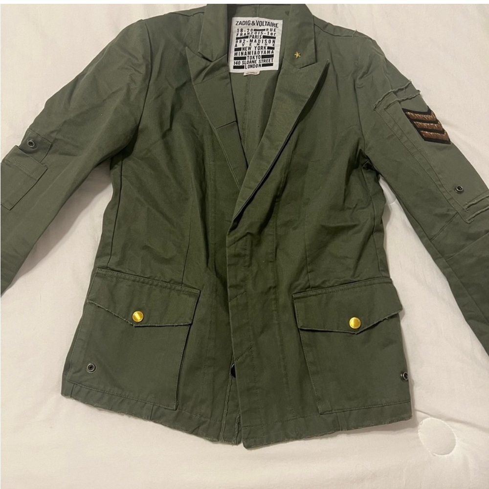 Zadig & Voltaire Olive Military Jacket
